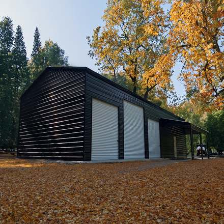 Corrugated metal building